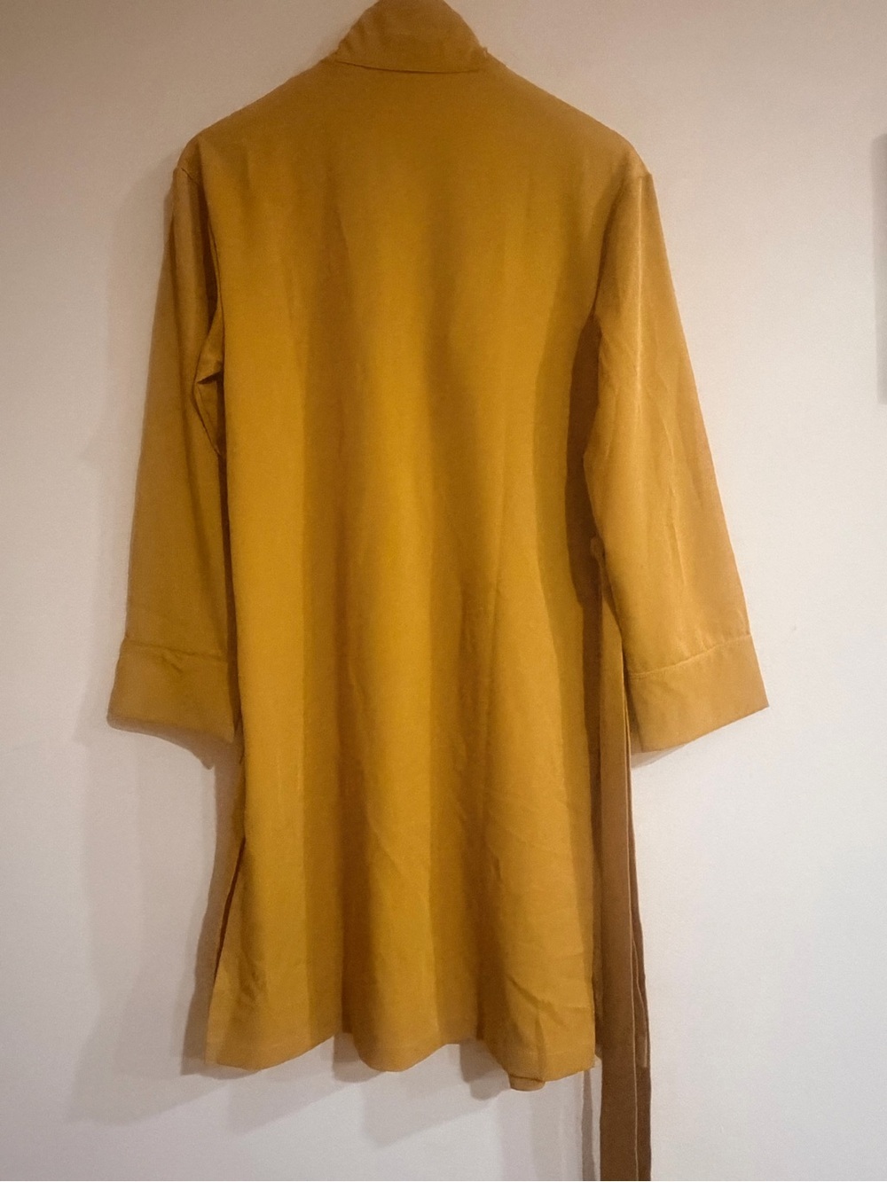 Embroidered Mustard Yellow Robe - Picture 9 of 10